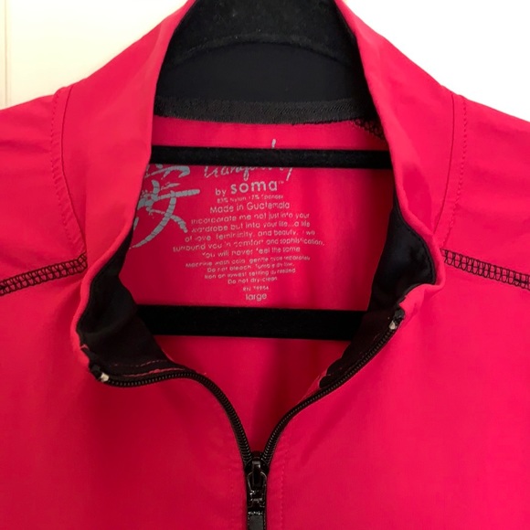 Soma Tranquility magenta L/W workout jacket sz LARGE - Picture 2 of 7
